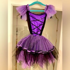 Purple & Black Witch Dress Costume Tulle